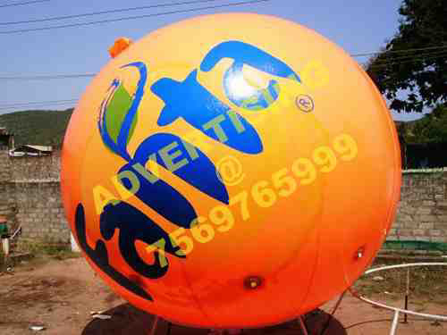 orange helium balloon